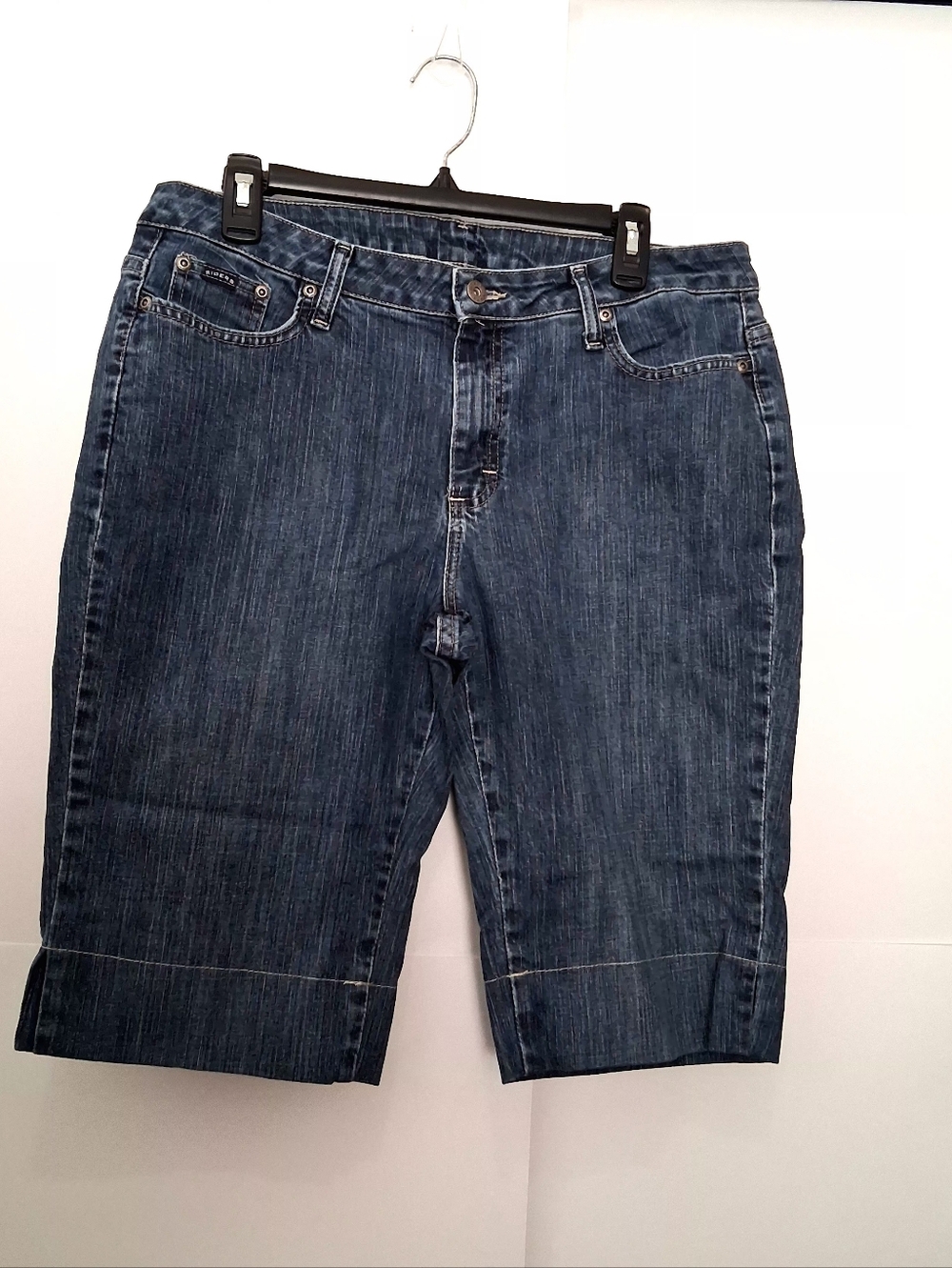 RIDERS by Lee Women's Blue Jean CAPRI Shorts Size 14